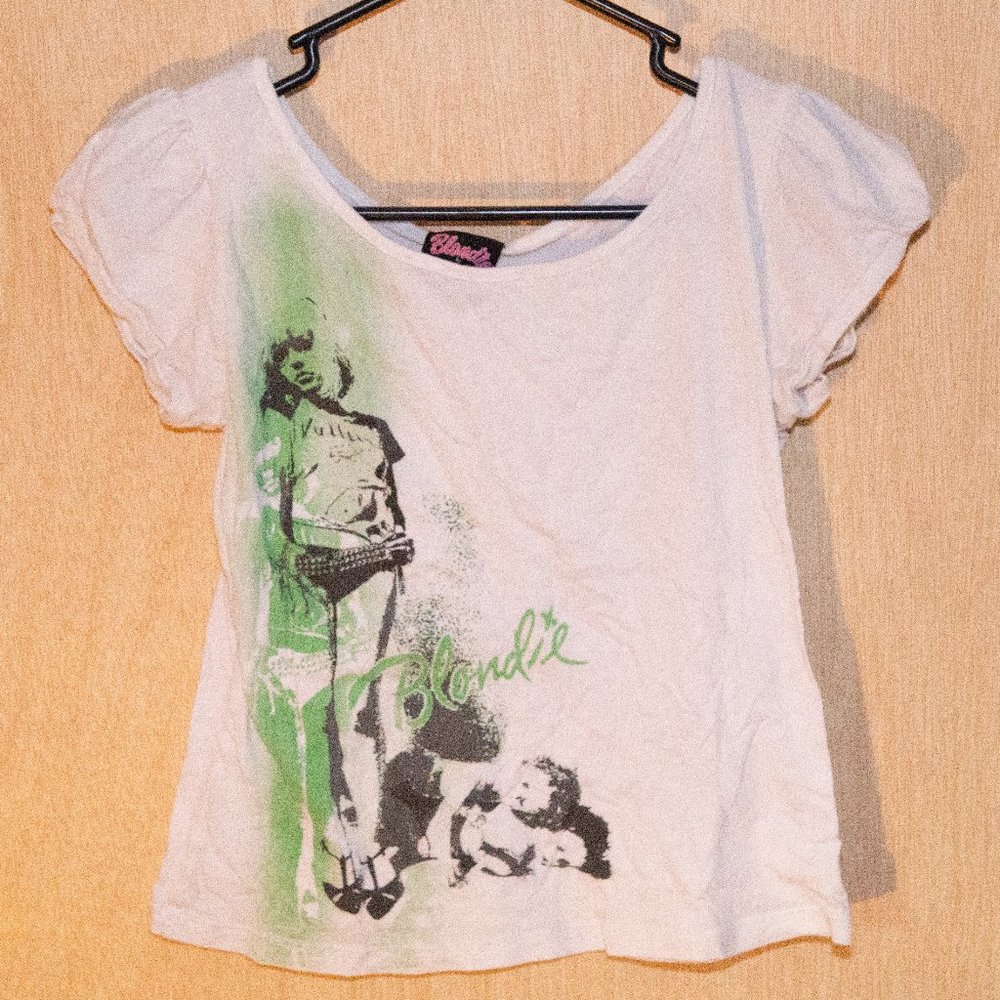 Dragonfly Clothing Company Blondie Stencil Graphic White Tee, Size XL GUC